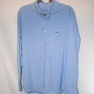 Vineyard Vines OTG Blue gingham long sleeve button down